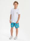 Conjunto Verão Menino Branco Camiseta e Bermuda Solzinho de Óculos