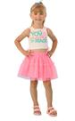 Conjunto Verão Saia Tule Neon e Blusa Magic