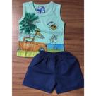 Conjunto verão wrk - menino meia malha penteada e microfibra Conjunto verão wrk - menino meia malha penteada e microfibra