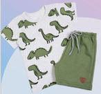 Conjunto verde dinossauro estampado short verde tamanho 3 Conjunto verde dinossauro estampado short verde tamanho 3