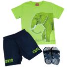 Conjunto Verde Explorer Elefante Infantil - Kyly