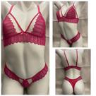 Conjunto Vermelho Tule Rendado Conjunto Vermelho Tule Rendado