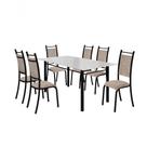 Conjunto Verona 06 Cadeiras Com Base Piauí Bm Tubulares Off White-material sintético 12