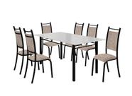 Conjunto Verona 06 Cadeiras com Base Piauí BM Tubulares Conjunto Verona 06 Cadeiras com Base Piauí BM Tubulares