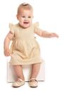 Conjunto Vestido Com Calcinha Meia Malha Ana Bola Para Bebê Conjunto Vestido Com Calcinha Meia Malha Ana Bola Para Bebê