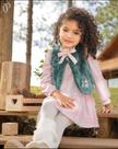 Conjunto Vestido Estampado Colete Pelo Menina Paraiso 14819