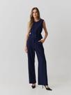 Conjunto Via Lessa Indiana Alfaiataria Viscose Azul Marinho
