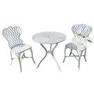 Conjunto Viena Bambú Light com 2 Cadeiras Varanda e Mesinha Alumínio Fundido