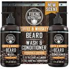 Conjunto Viking Revolution de Sabonete e Condicionador para Barba - Aroma Whisky com Café - 500ml Conjunto Viking Revolution de Sabonete e Condicionador para Barba - Aroma Whisky com Café - 500ml