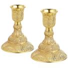 Conjunto vintage de castiçais OwnMy Brass Taper 4" H (2 unidades)