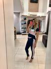 Conjunto Viscolaycra Calça E Blusa 2 Cores Feminino