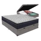 Conjunto Viúvo Cama Bege Box Baú Colchão Firme Ortobom D45 Cor:cinza