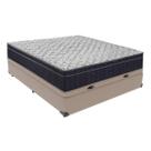 Conjunto Viúvo Cama Bege Box Baú Colchão Firme Ortobom D45