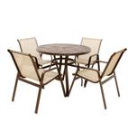 Conjunto Voratto Premium 1 Mesa Ripada com 4 Cadeiras