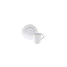 Conjunto Xícara e Pires Café Filetado Tramontina Elisa em Porcelana 70 ml