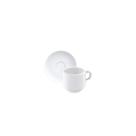 Conjunto Xícara e Pires de Café Tramontina Paola em Porcelana 100 ml 2 Peças