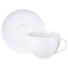 Conjunto Xícara e Pires de Chá 250ml Porcelana Tramontina Maria Augusta Branco Mesa Posta