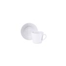Conjunto Xícara e Pires de Chá Tramontina Grid em Porcelana Decorada, 185 ml 2 Peças Conjunto Xícara e Pires de Chá Tramontina Grid em Porcelana Decorada, 185 ml 2 Peças