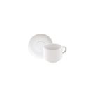 Conjunto Xícara e Pires de Chá Tramontina Paola em Porcelana, 240ml