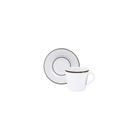Conjunto Xícara E Pires De Chá Tramontina Sienna Em Porcelana Decorada 185 Ml 2 Peças Tramontina