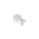 Conjunto Xícara Pires Café Filetado Tramontina Elisa Porcelana 70ml
