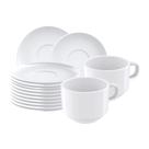 Conjunto Xícaras 240ml e Pires de Chá Paola em Porcelana Branca - Tramontina 96600137