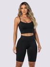 Conjuntos Academia Fitness Feminino Leggings Top com Bojo Removivel Shorts Empina Levanta Bumbum