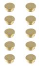 Conjuntos de 10 Puxadores Decorativos Redondos Elegantes 4 cm Dourado Escovado