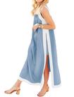 Conjuntos de 2 peças, vestido maxi eShesy feminino, colorido, azul
