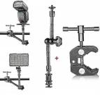 Conjuntos de acessórios de câmera usados para instalar monitor hdmi luz led câmera flash câmera dslr super clamp 11 polegadas ajustável