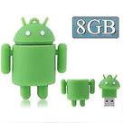 Conjuntos de acessórios de computador 8gb android robot style usb flash disk verde