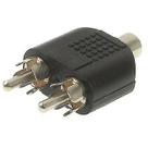 Conjuntos de acessórios de computador adaptador rca fêmea para 2 rca macho