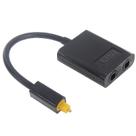 Conjuntos de acessórios de computador digital toslink divisor de áudio de fibra óptica adaptador de cabo 1 a 2 para dvd player preto
