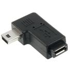 Conjuntos de acessórios de computador micro usb de 90 graus para mini adaptador usb preto