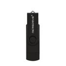 Conjuntos de acessórios de computador microdrive 128gb usb 2.0 telefone e computador de uso duplo rotativo otg metal u disco preto