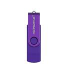 Conjuntos de acessórios de computador microdrive 4gb usb 2.0 telefone e computador de uso duplo rotativo otg metal u disco roxo