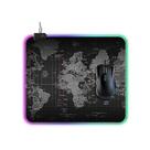 Conjuntos de acessórios de computador padrão de mapa mundial de computador mouse pad iluminado tamanho: 35x30x0.4cm