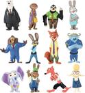 Conjuntos de bonecos Cake Toppers Perftsaly Zootop para festa de aniversário Conjuntos de bonecos Cake Toppers Perftsaly Zootop para festa de aniversário