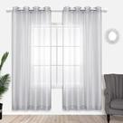 Conjuntos de cortinas KOUFALL Silver Sheer 2 painéis 132x213cm