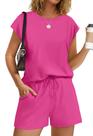 Conjuntos de duas peças WIHOLL Summer Outfits 2025 Hot Pink para mulheres Conjuntos de duas peças WIHOLL Summer Outfits 2025 Hot Pink para mulheres