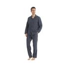 Conjuntos De Pijamas De Flanela De Algodão Para Homens, Roupas De Dormir Macias Com Calças E Camisas