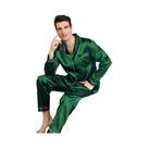 Conjuntos De Pijamas Para Homens plus Size Em Microfibra De Seda, Camisa De Manga Longa, Roupas De
