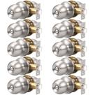 Conjuntos de portas de privacidade de níquel acetinado Knobonly x10 Conjuntos de portas de privacidade de níquel acetinado Knobonly x10