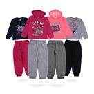 Conjuntos de Roupa Infantil Kit 4 Conjunto Moletom Flanelado Frio Atacado Menina