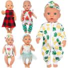 Conjuntos de roupas de boneca Ecore Fun 5 para bonecas recém-nascidas de 43 cm