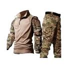 Conjuntos De Uniforme Tático Camuflado Para Trabalho Ao Ar Livre, Calças Cargo, Camisas De Combate