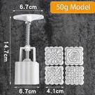 Conjuntos de utensílios de cozinha 50g quadrado 4pcs 6 estilo redondo/quadrado flor mooncake molde conjunto 100g meados do outono festival diy mão