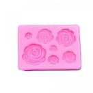 Conjuntos de utensílios de cozinha molde de silicone de flor rosa molde de fondant ferramentas de decoração de bolo molde de chocolate
