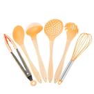Conjuntos de Utensílios Master Coral Inox / Silicone / Madeira 6 Peças