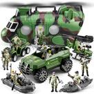 Conjuntos grandes Army Toys JASSKKBO 56 em 1 Army Toys para meninos de 4 a 12 anos